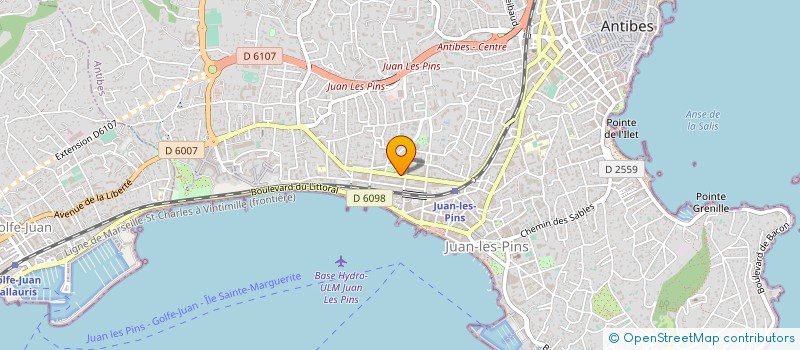 localisation de l'entreprise CHRISTIAN BOUE  ANTIBES