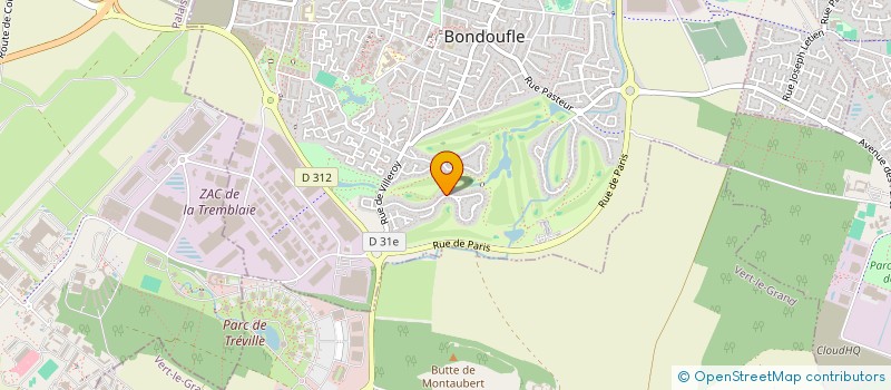 localisation de l'entreprise CHRISTIAN BOURRET ET ASSOCIES  LE CHESNAY-ROCQUENCOURT