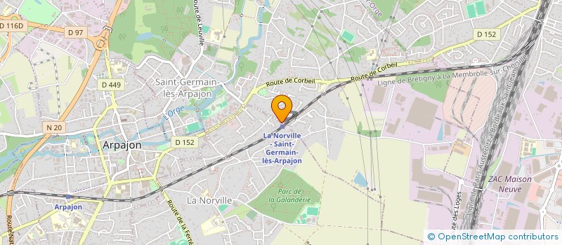 localisation de l'entreprise CHRISTIAN CHAUFFAGE SANITAIRE à SAINT-GERMAIN-LES-ARPAJON