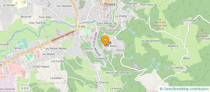 localisation de l'entreprise CHRISTIAN DE NARDI COUTELIER A THIERS à THIERS