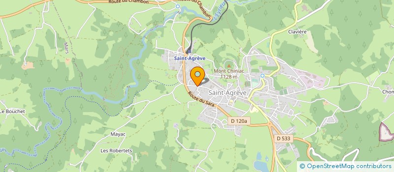localisation de l'entreprise CHRISTIAN FAURIE TRAVAUX PUBLICS - GRAVIERES ET SABLIERES DU DOUX à SAINT-AGREVE