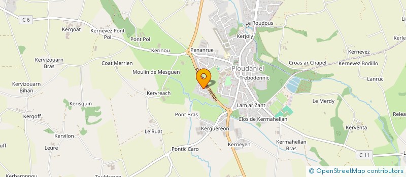 localisation de l'entreprise CHRISTIAN GOURMELON à PLOUDANIEL
