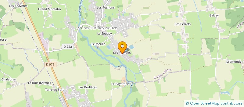 localisation de l'entreprise CHRISTIAN JACQUET SCM à BRESSE VALLONS