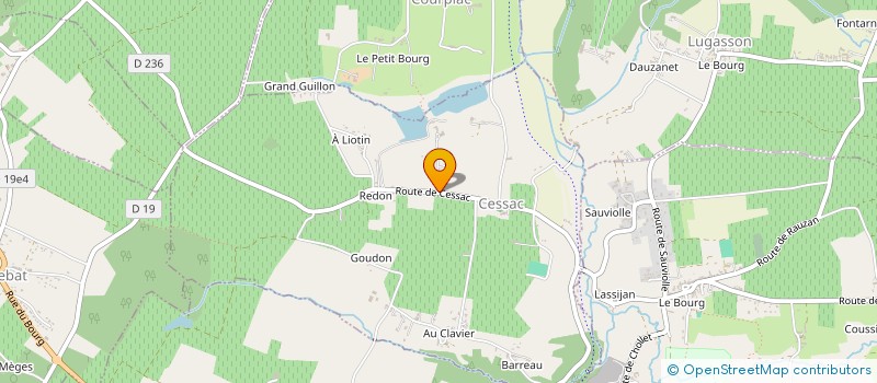 localisation de l'entreprise CHRISTIAN JOSEPH LAVIGNE  PORTE-DE-BENAUGE