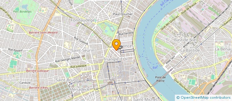 localisation de l'entreprise CHRISTIAN MARTIN ET ASSOCIES à BORDEAUX