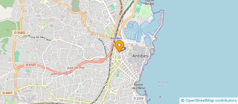 localisation de l'entreprise CHRISTIAN PIEFFET, CEDRIC DIMEGLIO, STEPHANE VILLEMIN ET CHLOE DAVERIO, NOTAIRES ASSOCIES.  ANTIBES