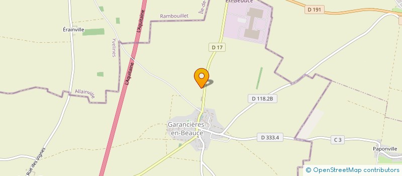 localisation de l'entreprise CHRISTIANSEN PRINT GARANCIERES à GARANCIERES EN BEAUCE