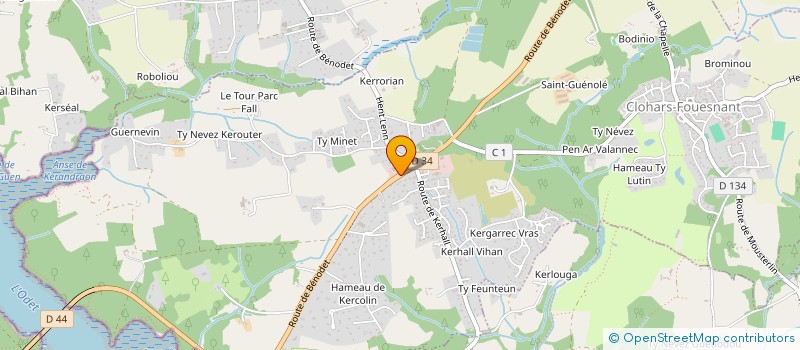 localisation de l'entreprise CHRISTIEN  CLOHARS FOUESNANT