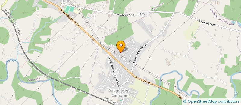 localisation de l'entreprise CHRISTINA IMMOBILIER  SAUGNAC-ET-CAMBRAN