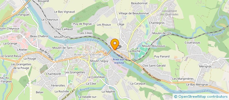 localisation de l'entreprise CHRISTINE COIFF' à AIXE-SUR-VIENNE