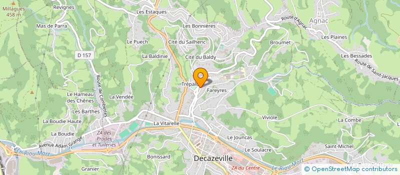 localisation de l'entreprise CHRISTINE COIFFURE  DECAZEVILLE