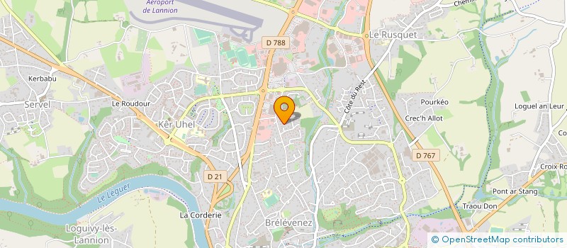 localisation de l'entreprise CHRISTINE RESTAURATION RAPIDE  LANNION