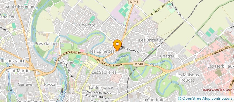localisation de l'entreprise CHRISTO'STEO à NIORT