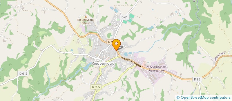localisation de l'entreprise CHRISTOPHE ALBOUY  RIEUPEYROUX