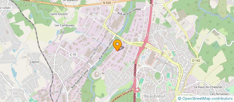 localisation de l'entreprise CHRISTOPHE BEAUFILS à LIMOGES