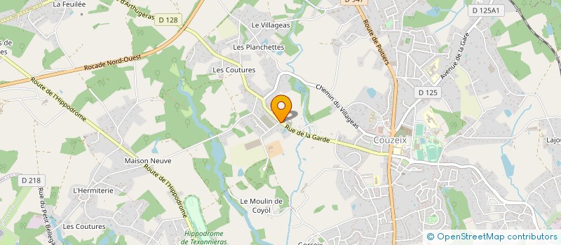 localisation de l'entreprise CHRISTOPHE BOUDET à COUZEIX