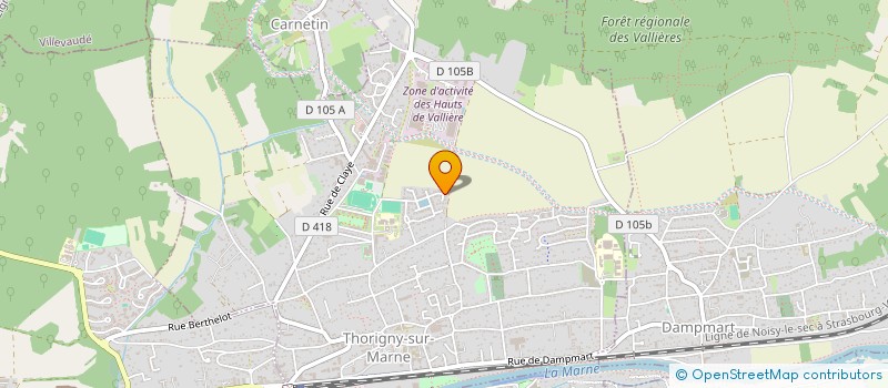 localisation de l'entreprise CHRISTOPHE COCHET  THORIGNY-SUR-MARNE