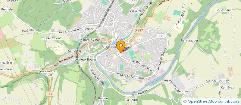 localisation de l'entreprise CHRISTOPHE DARRAS, HUISSIER DE JUSTICE ASSOCIE, S.C.P. TITULAIRE D'UN OFFICE D'HUISSIER DE JUSTICE  CHATEAULIN