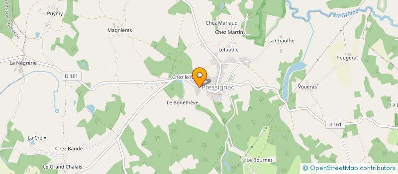 localisation de l'entreprise CHRISTOPHE DEBELVALET CHENON - C.D.C à PRESSIGNAC
