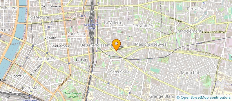 localisation de l'entreprise CHRISTOPHE DIFFUSION SARL  LYON 3EME
