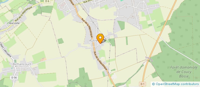 localisation de l'entreprise CHRISTOPHE DOUVRY CHAUFFAGE PLOMBERIE CLIM  AUTREVILLE