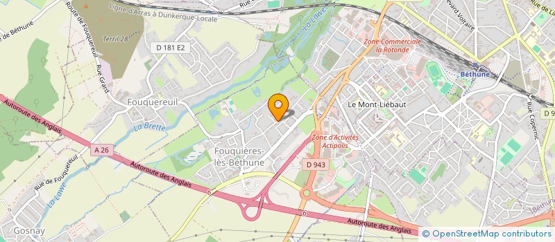 localisation de l'entreprise CHRISTOPHE DUFOSSE CONSEIL  FOUQUIERES-LES-BETHUNE