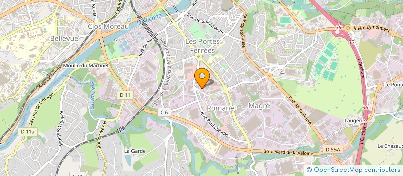 localisation de l'entreprise CHRISTOPHE FANANAS - XAVIER HORTHOLARY - LOLITA LUPETTE HUISSIERS DE JUSTICE ASSOCIES à LIMOGES