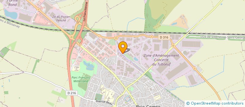 localisation de l'entreprise CHRISTOPHE FEY CONCEPT  BRIE-COMTE-ROBERT