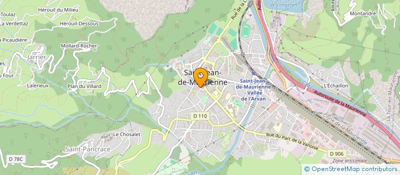 localisation de l'entreprise CHRISTOPHE GRANGE à SAINT-JEAN-DE-MAURIENNE