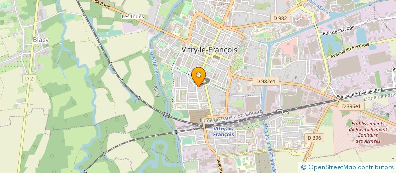 localisation de l'entreprise CHRISTOPHE MAHOUT IMMOBILIER  VITRY-LE-FRANCOIS