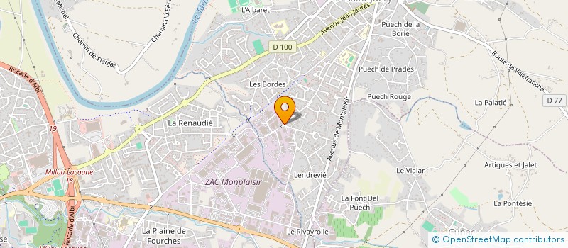 localisation de l'entreprise CHRISTOPHE NADALIN à SAINT-JUERY