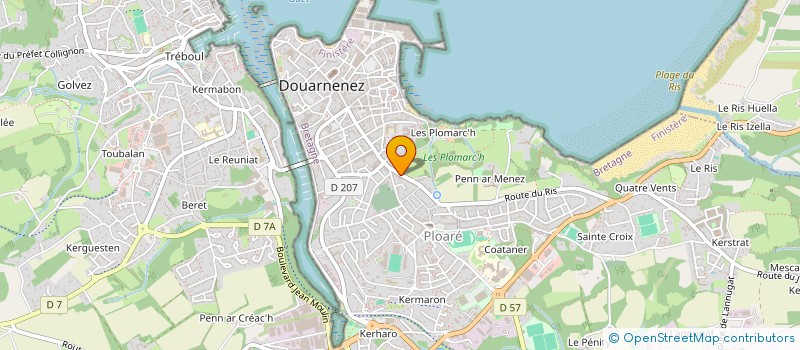 localisation de l'entreprise CHRISTOPHE QUERE JARDINS à DOUARNENEZ