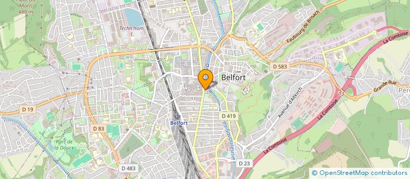 localisation de l'entreprise CHRISTOPHE ROFFI COIFFURE SARL à BELFORT