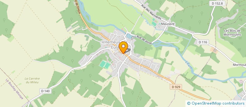 localisation de l'entreprise CHRISTOPHE SAUX DRESSAGE & COACHING à VILLEMEUX-SUR-EURE