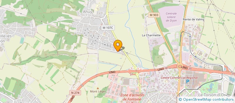 localisation de l'entreprise CHRISTOPHE TERRASSEMENT  AHUY