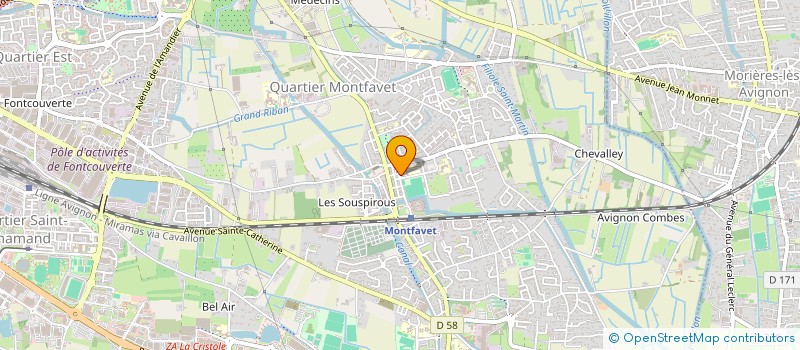 localisation de l'entreprise CHRISTOPHE VELO-CLUB DE MONTFAVET à AVIGNON