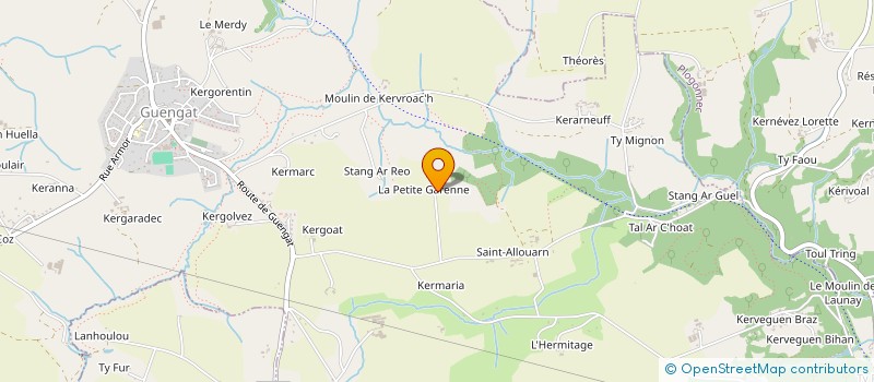 localisation de l'entreprise CHRISTOPHER GUIL COUVERTURE  GUENGAT