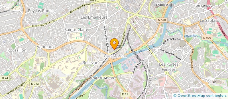 localisation de l'entreprise CHROMA 4 à LIMOGES