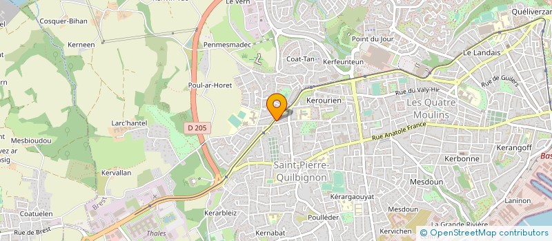 localisation de l'entreprise CHROMATIQUE PEINTURE à BREST