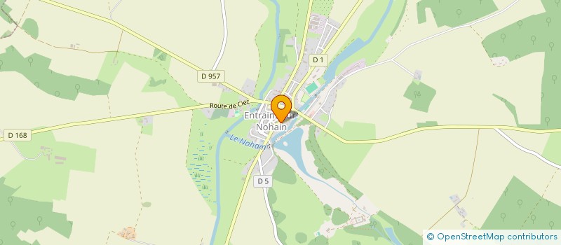 localisation de l'entreprise CHROME AGENCEMENTS à ENTRAINS-SUR-NOHAIN