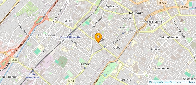 localisation de l'entreprise CHROMELIGHT STUDIO à ROUBAIX