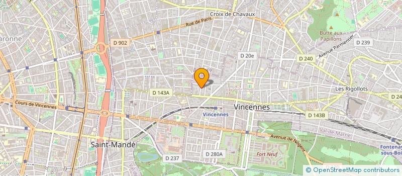 localisation de l'entreprise CHROMOPHYLIA à VINCENNES