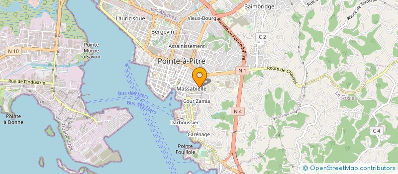 localisation de l'entreprise CHRONO BTP à POINTE-A-PITRE