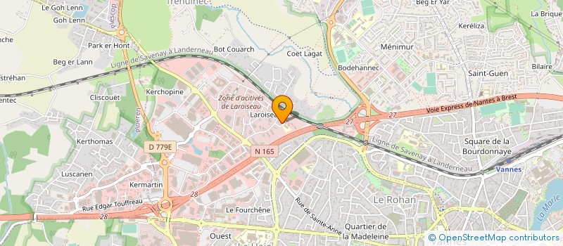 localisation de l'entreprise CHRONO COURSE à VANNES
