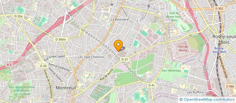 localisation de l'entreprise CHRONO'COURSE à MONTREUIL