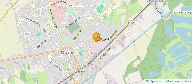 localisation de l'entreprise CHRONO ENERGIE PLOMBERIE CHAUFFAGE à CHAUNY