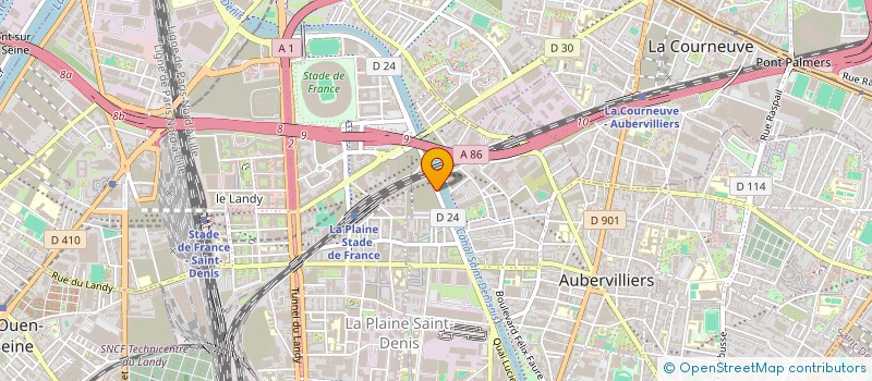 localisation de l'entreprise CHRONO METAL à AUBERVILLIERS