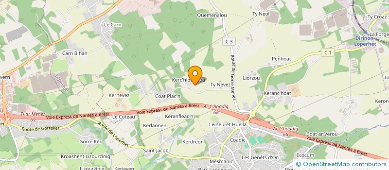 localisation de l'entreprise CHRONO MOD  LOPERHET