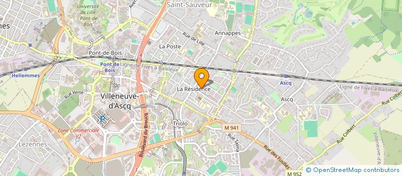 localisation de l'entreprise CHRONO PIZZA  VILLENEUVE-D'ASCQ