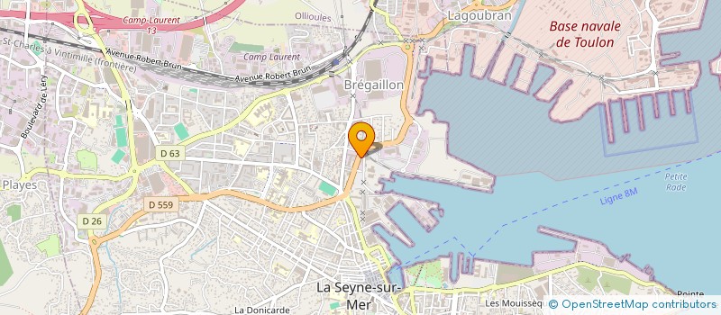 localisation de l'entreprise CHRONO PNEUS à LA SEYNE-SUR-MER